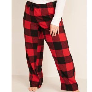 Plus size buffalo check plaid flannel pajama pants